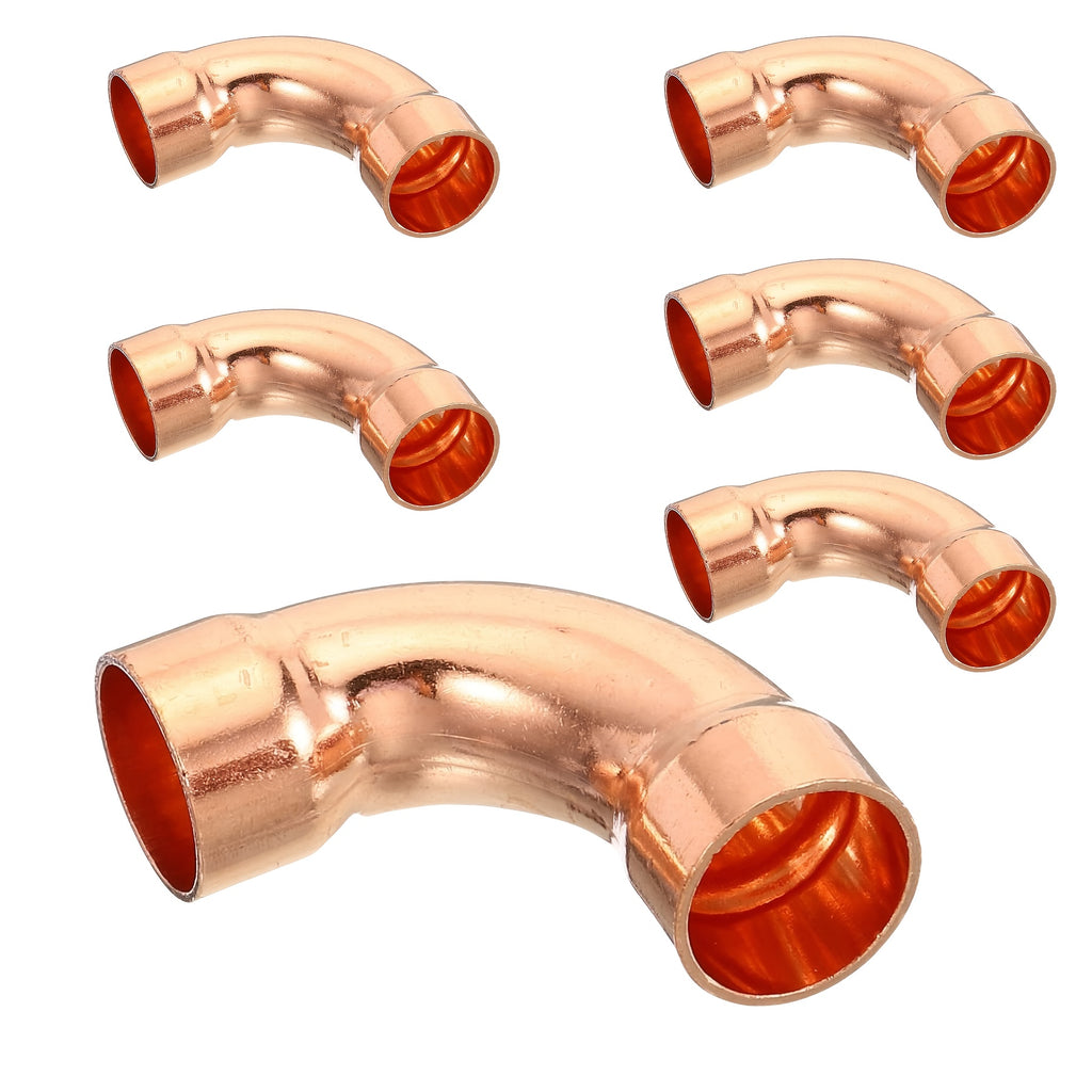 1/2 inch Inner Diameter Elbow Copper Pipe Joint, 90 Degree Long Turn Pressure Connector, Pipe Fitting Welding Joint, Suitable for Cold Welding Connection of Water HVAC Pipelines