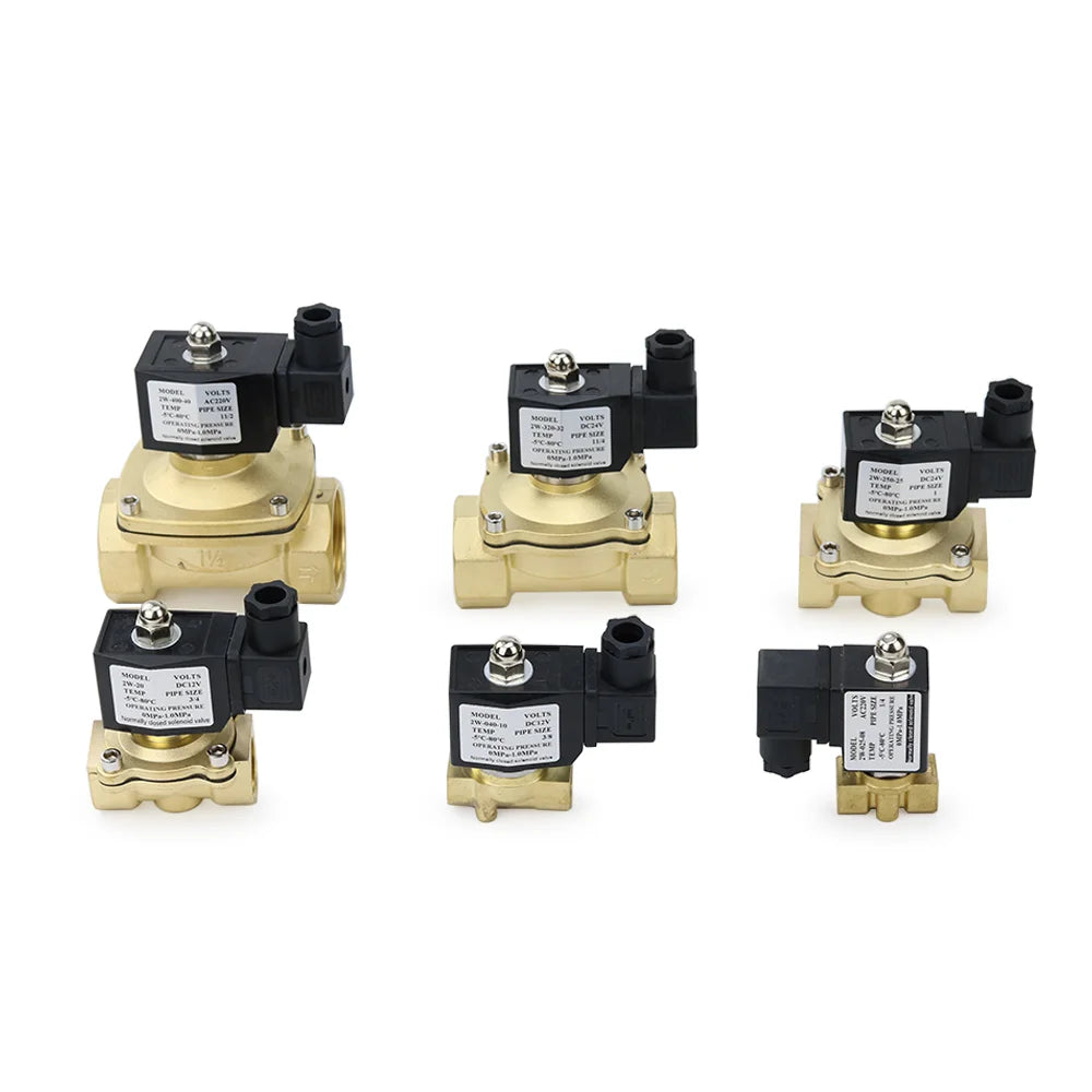 1/2" 3/4" 1" 2" DN15 DN20 DN25 DN32 DN50 Electric Ball Valve 12V 24V 220V 110V Solenoid Valve Normally Closed for Water Oil Air