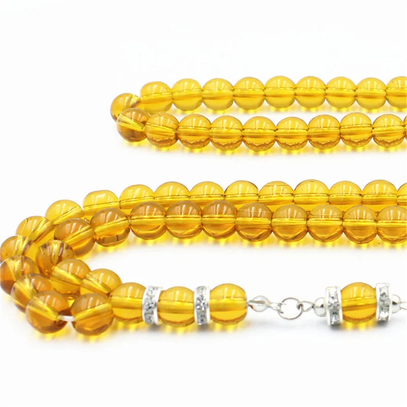 1PCS 8MM Round Beads Gallstone Type Middle Eastern Islam Muslim Tasby Handmade Rosary