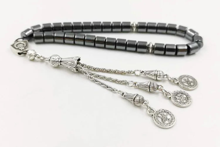 Natural Hematite Tasbih Ramadan special price For Muslim 33 prayer beads Islamic Rosary gift pocket Misbaha Eid accessories