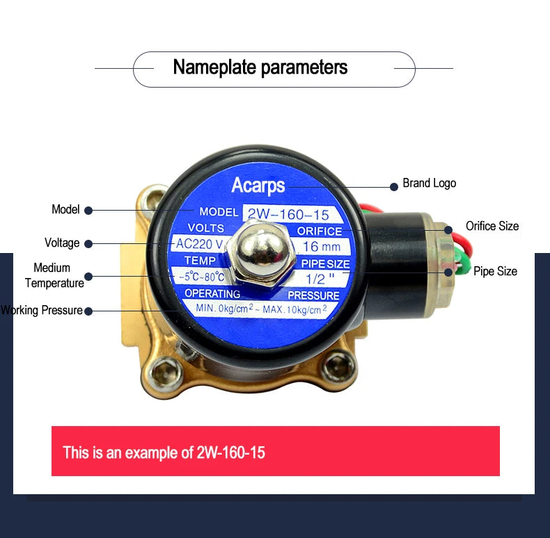 1/2" 3/4" 1" 2" inch Normally Closed Brass Solenoid Valve 220VAC 110VAC 24VDC 12VDC 24VAC Direct Acting For Water Gas Oil
