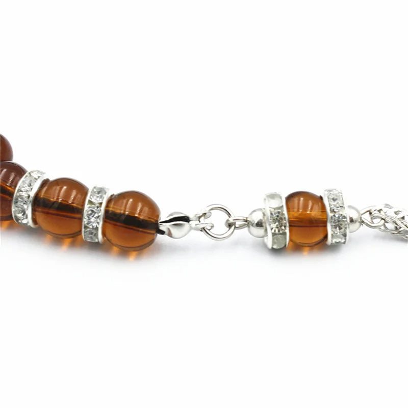 1PCS 8MM Round Beads Gallstone Type Middle Eastern Islam Muslim Tasby Handmade Rosary