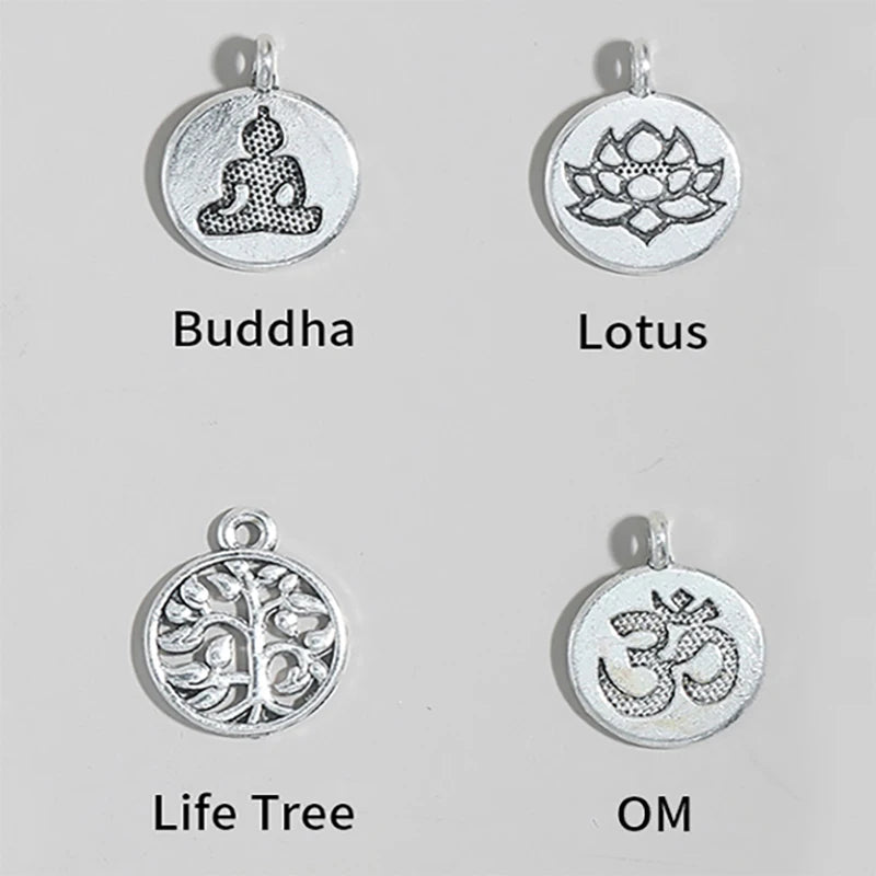 8mm Natural Yellow Tiger Eye Beads 108 Mala Wrap Bracelet Yoga Prayer Jewelry Lotus OM Tree of Life Pendant Men and Women Rosary