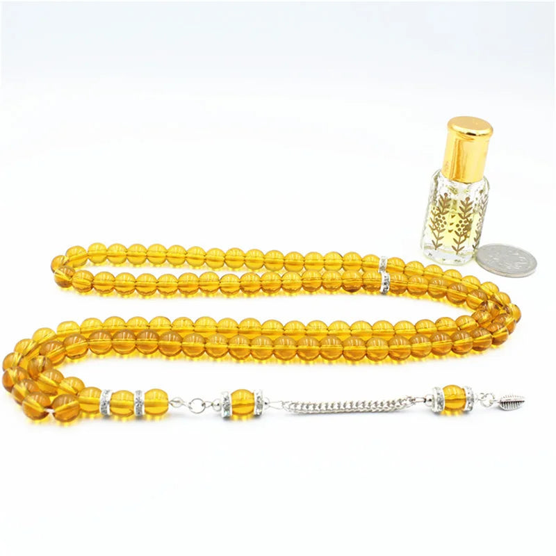 1PCS 8MM Round Beads Gallstone Type Middle Eastern Islam Muslim Tasby Handmade Rosary