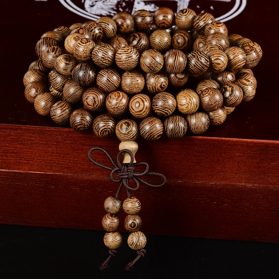 Multi-layer Rosary Bracelet Charm Meditation Beads Lucky Wooden Bracelet Men's and Women's Jewelry