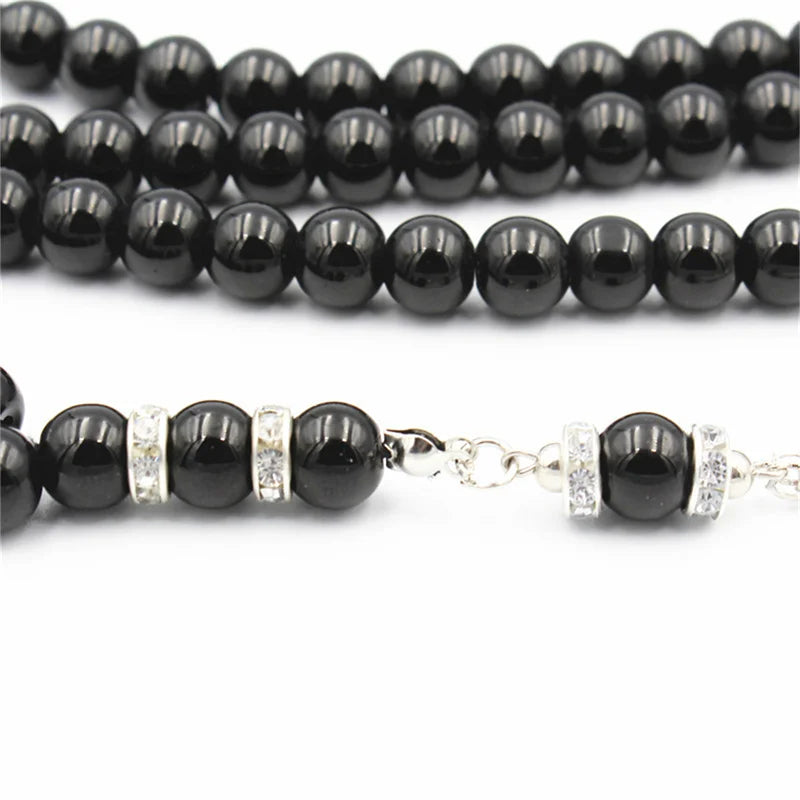 1PCS 8MM Round Beads Gallstone Type Middle Eastern Islam Muslim Tasby Handmade Rosary