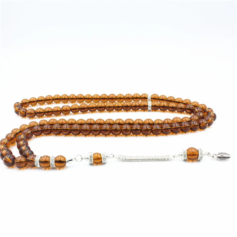 1PCS 8MM Round Beads Gallstone Type Middle Eastern Islam Muslim Tasby Handmade Rosary