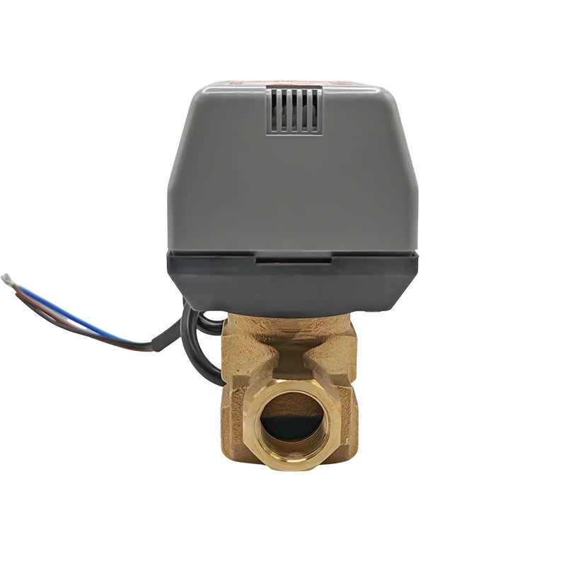 1/2" 3/4" 1" Motorized Two Way Three Way Valve Brass VC6013/4013 DN15 DN20 DN25 Fan Coil HVAC Valve AC220V