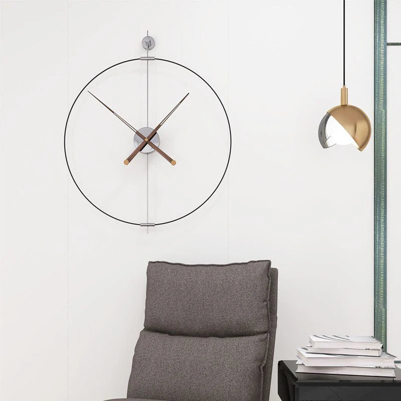 Spanish Large Wall Clock Nordic Modern Wall Clocks Luxury Living Room Minimalism Decoration Clock Bedroom Movement Silent Clocks