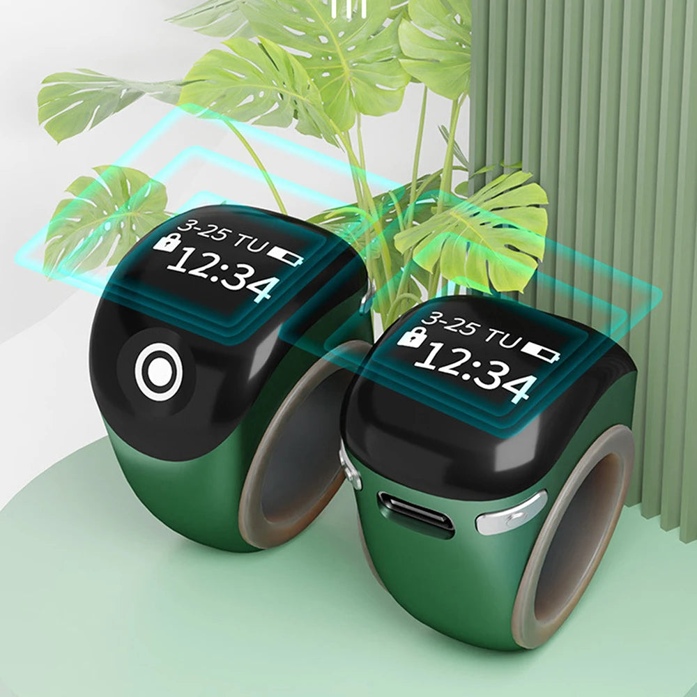 S8pro Digital Counter With OLED Dispaly Screen Finger Counters Type-C 120mah Charging Battery Smart Ring Touch Tally Counter