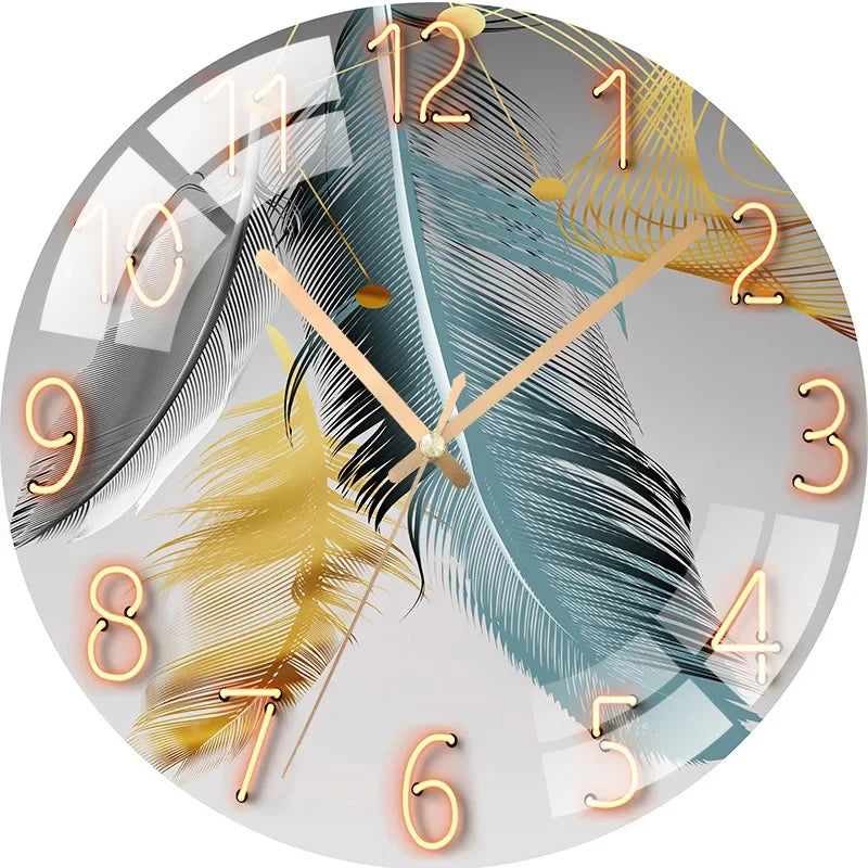 12 inch Modern Silent Wall Clock Non-ticking Silent Digital Wall Clock Silent Movement Without Ticking Living Room Decoration