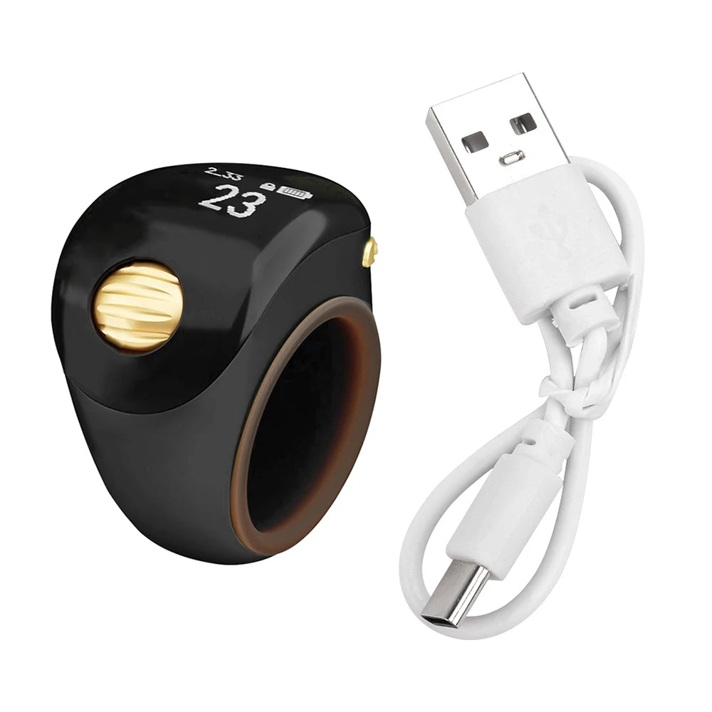 Smart Tasbih Tally Counter Digital Electronic Finger Ring Tally Counter Muslims Tasbeeh Zikr Ring Prayer Time Vibration Reminder