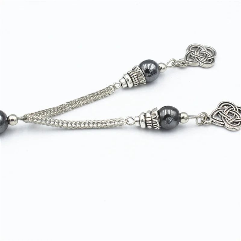 1PCS 8MM Round Beads Gallstone Type Middle Eastern Islam Muslim Tasby Handmade Rosary