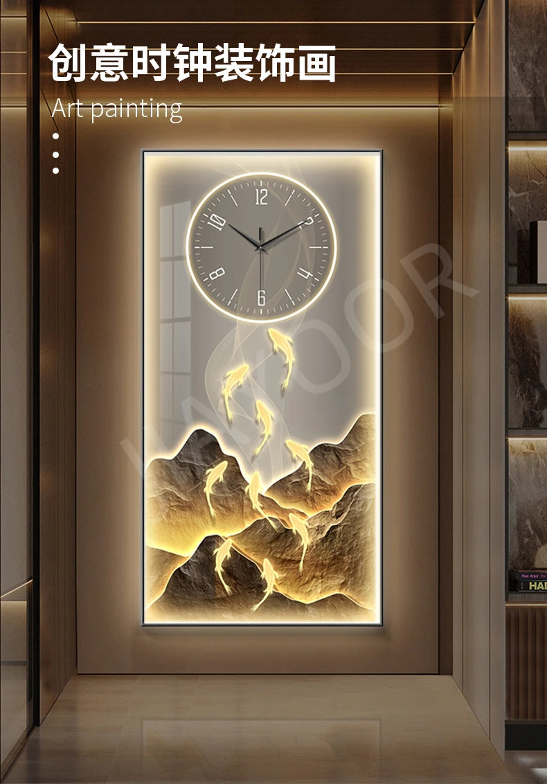 Modern Creative LED Wall Clock Lamps Mural Lighting Corridor Living Room Entrance Staircase Lustre Indoor Home Decoration Lights