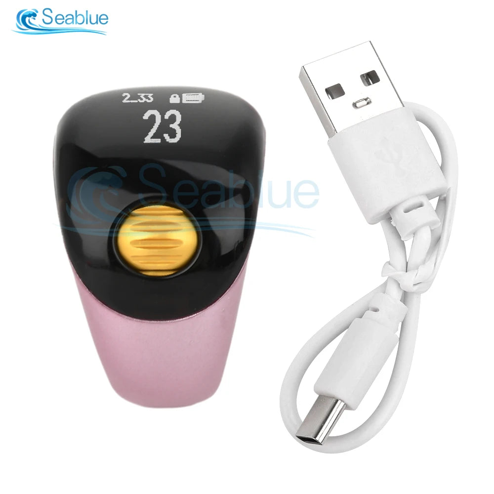OLED Smart Tasbih Tally Digital Counter for Muslims Tasbeeh Zikr Ring 5 Prayer Time Vibration Reminder Type-c Charge