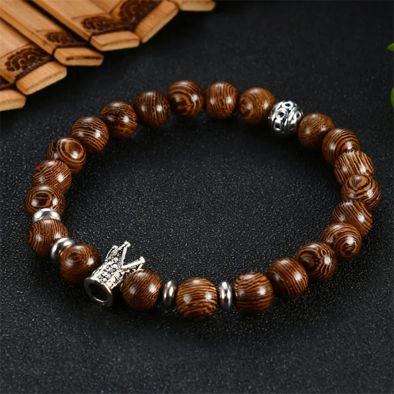 Wood Multi-layer Prayer Beads Bracelet Charm Meditation Yoga Rosary Lucky Wooden Bracelet For Women Men Jewelry Drop shipping