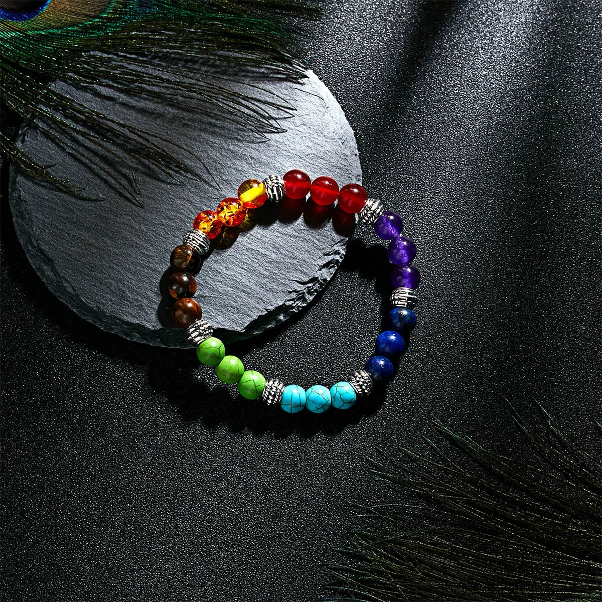 7 Chakra Beads Bracelets Bangles For Women Men Natural Stone Reiki Healing Balance Yoga Bracelet Prayer Meditation Jewelry Gift