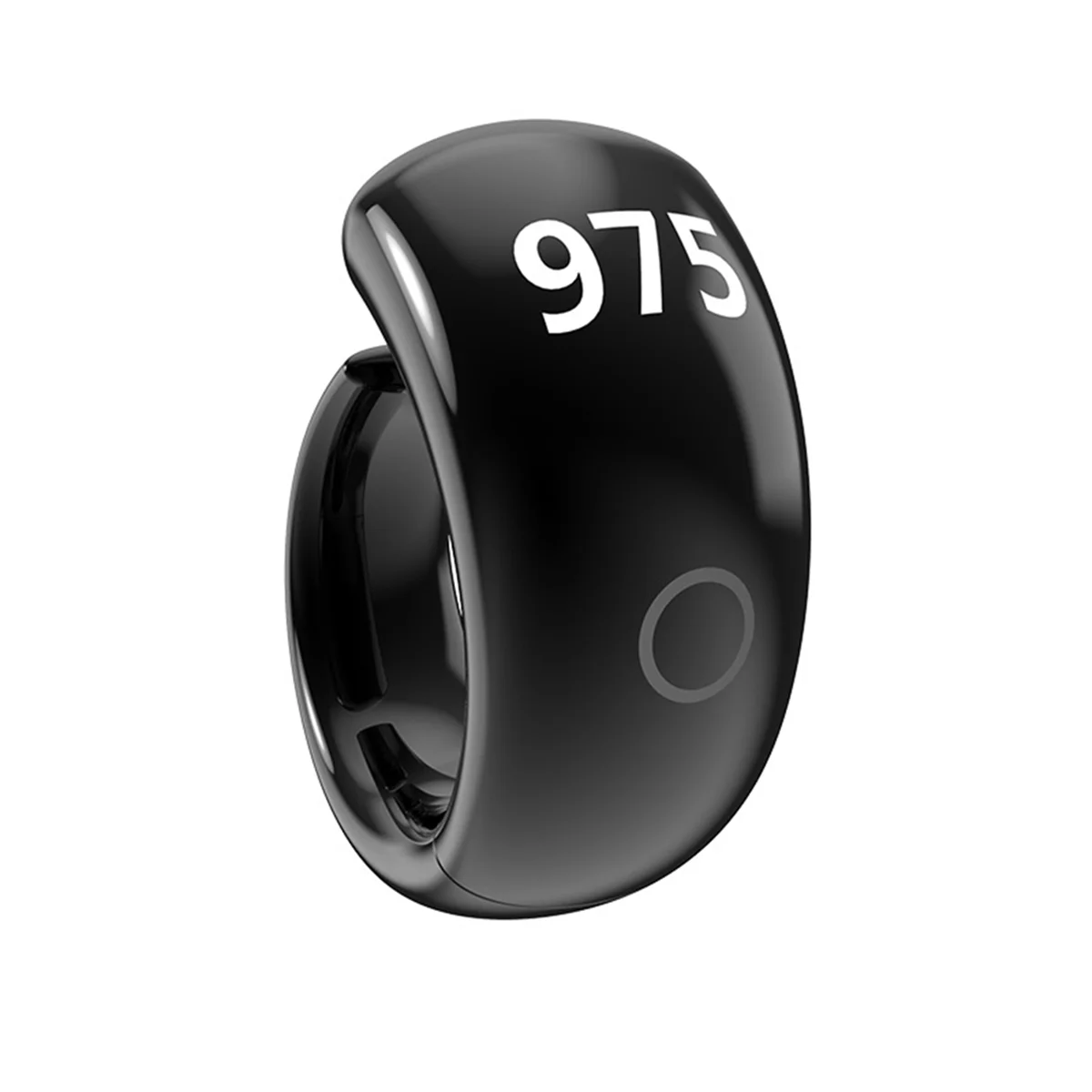 B67A Multifunction Digital Counting Rings App Control Tasbih Faith Rings for Spiritual Practices and Daily Prayer Black