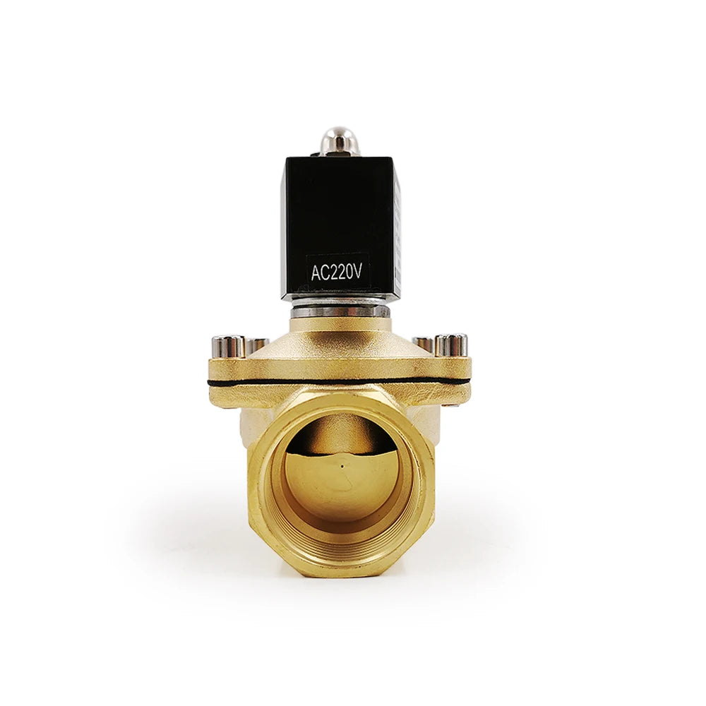 1/2" 3/4" 1" Normally Closed Brass Electric Solenoid Valve DN15 DN20 DN25 Pneumatic For Water Oil Air 12V 24V 220V