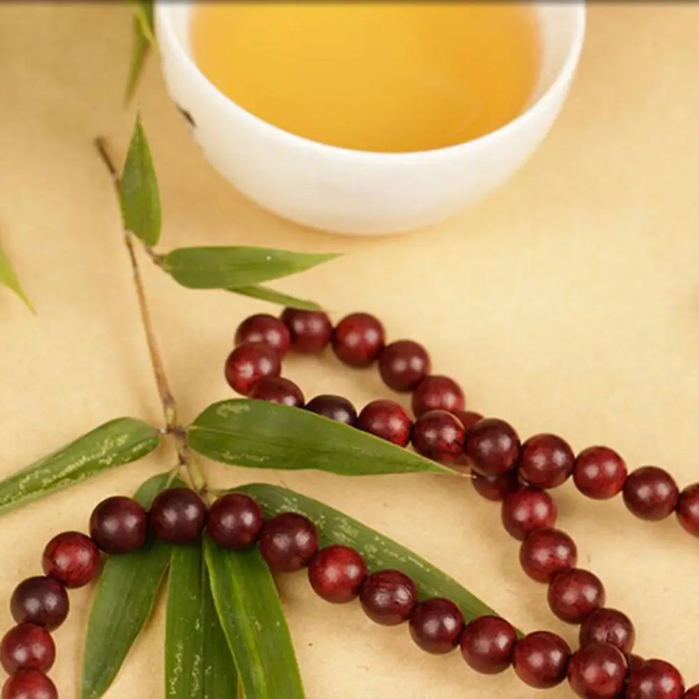 Natural Sandalwood Bracelets Men Buddhist Buddha Meditation Bead Bracelet for Women Prayer 108 Beads Rosary Hanging Decoration