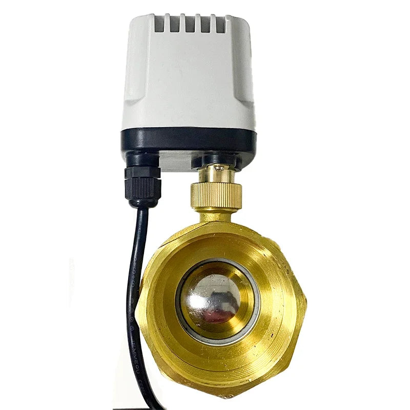 1/2" to 2" Normally Closed 220V 12V 24V IP65 Waterproof Solenoid Valve 2-Wire Brass Motorized Electric Ball Valve for Water Oil