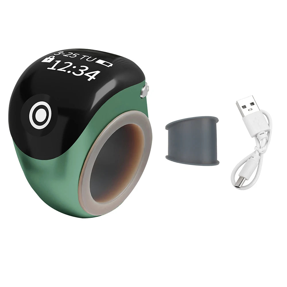 S8pro Digital Counter With OLED Dispaly Screen Finger Counters Type-C 120mah Charging Battery Smart Ring Touch Tally Counter