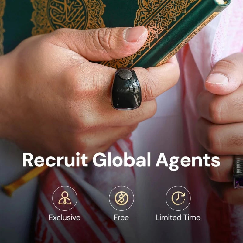 Tasbih Zikr Rings Tasbih Counter Rings Tasbeeh Counter APP Support Waterproof 4 Digit Finger Counter