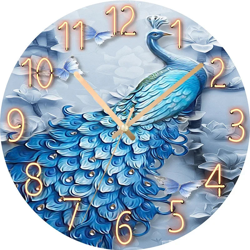 12 inch Modern Silent Wall Clock Non-ticking Silent Digital Wall Clock Silent Movement Without Ticking Living Room Decoration