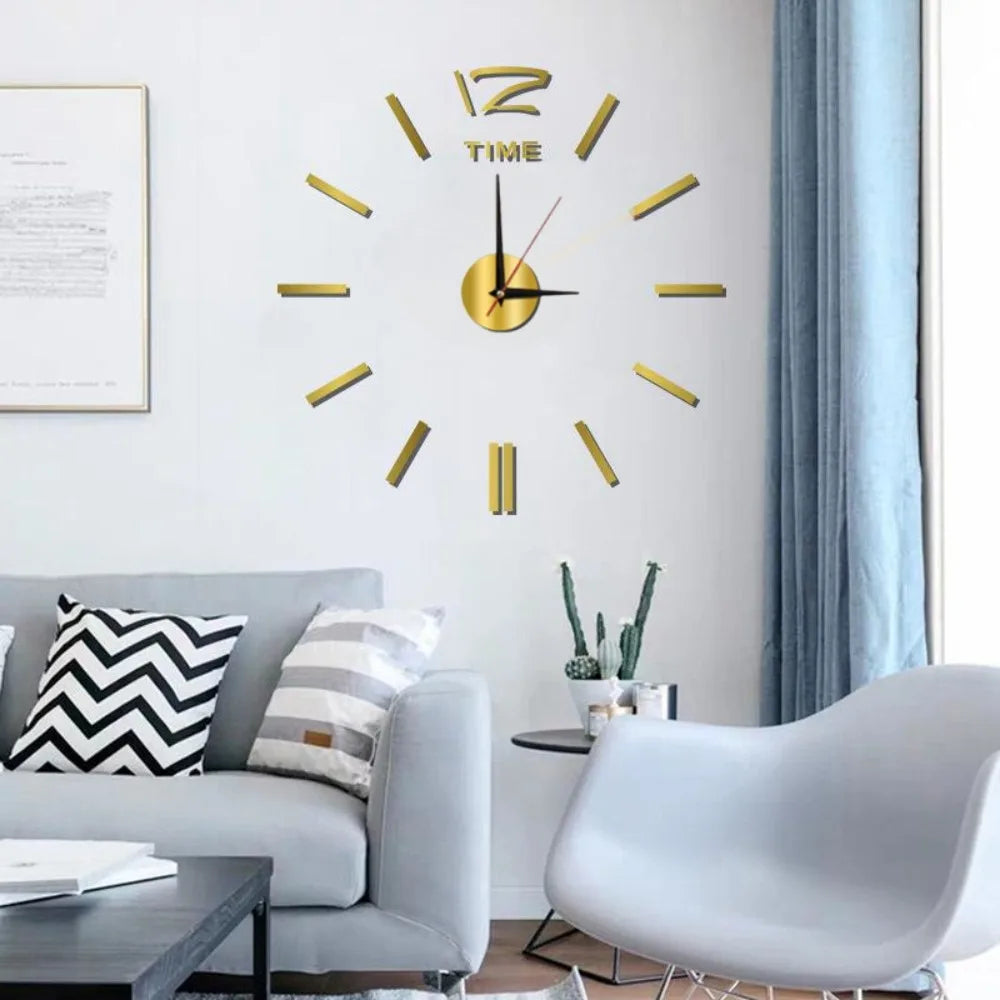 Large 3D Wall Clock Luminous Classic Wall Clocks DIY Digital Clock Wall Watches Stickers Silent Clock for Home Living Room Table