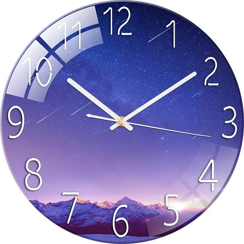 12 inch Modern Silent Wall Clock Non-ticking Silent Digital Wall Clock Silent Movement Without Ticking Living Room Decoration