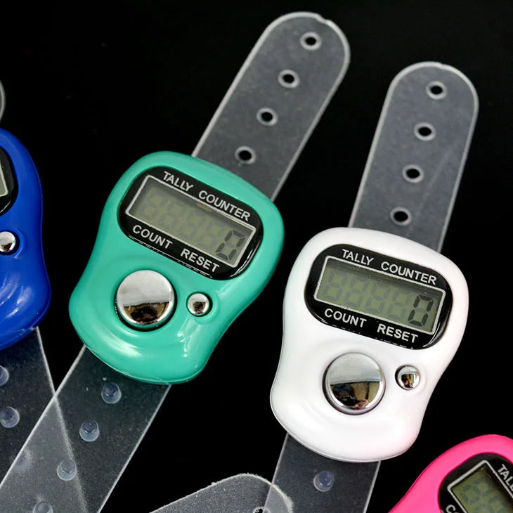 1Pcs Mini Digital Hand Ring Tally Counter LCD Screen Display Electronic Finger Counter W2F