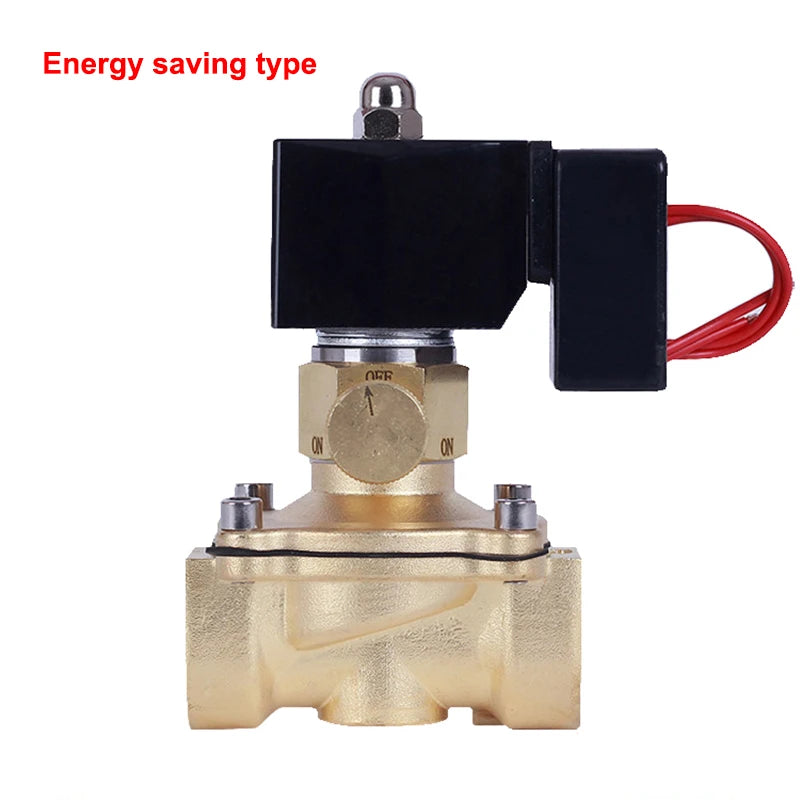 1/2" 3/4" 1" 1-1/4" 1-1/2" 2" Brass Electric Solenoid Valve With Manual Emergency Switch AC220V DC24V For Water Oil Air