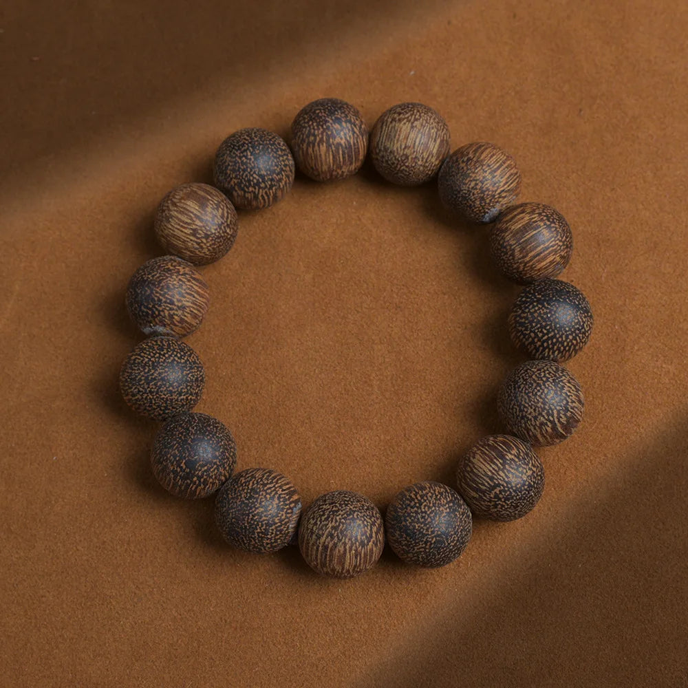 Vietnamese Nha Trang White Kynam Agarwood Bracelet Old-Style Beads Double-Circle Sinkable Rosary With Natural Fragrance Unisex