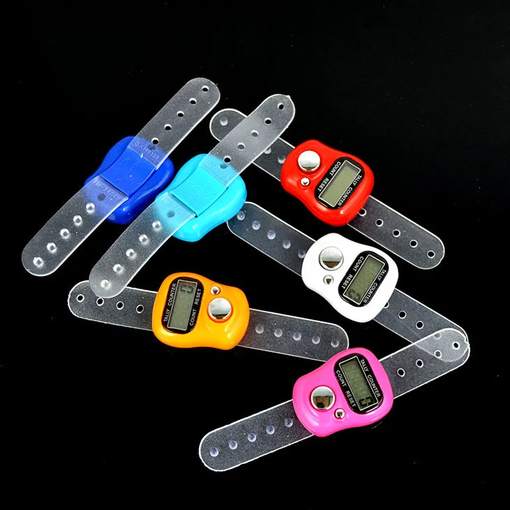 1Pcs Mini Digital Hand Ring Tally Counter LCD Screen Display Electronic Finger Counter W2F