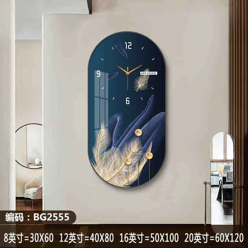 Nordic luxury Wall Clock Living Room Household Fashion Restaurant Decorative Painting Creative Wall Hanging Silent Clock