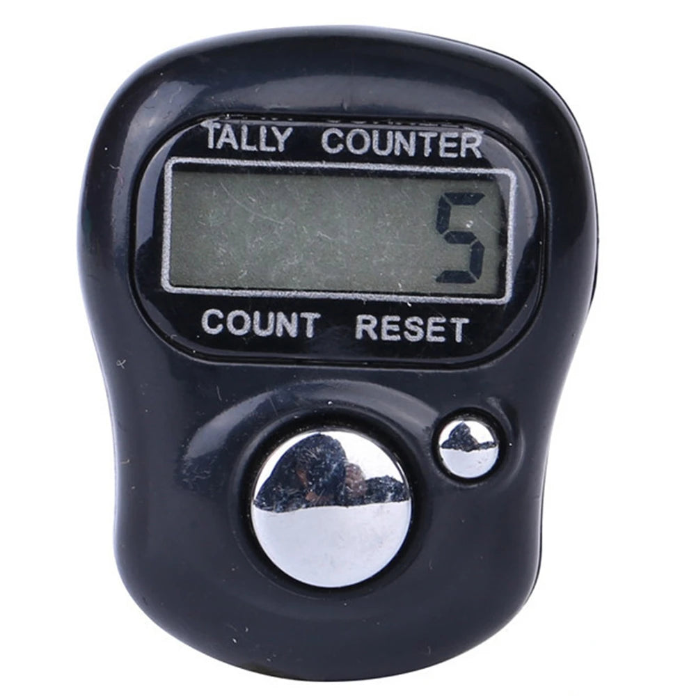 Mini Finger Counter Electronic Digital Finger Ring Tally Counter Hand Held Knitting Row Counter Clicker Point Marker Counter LCD