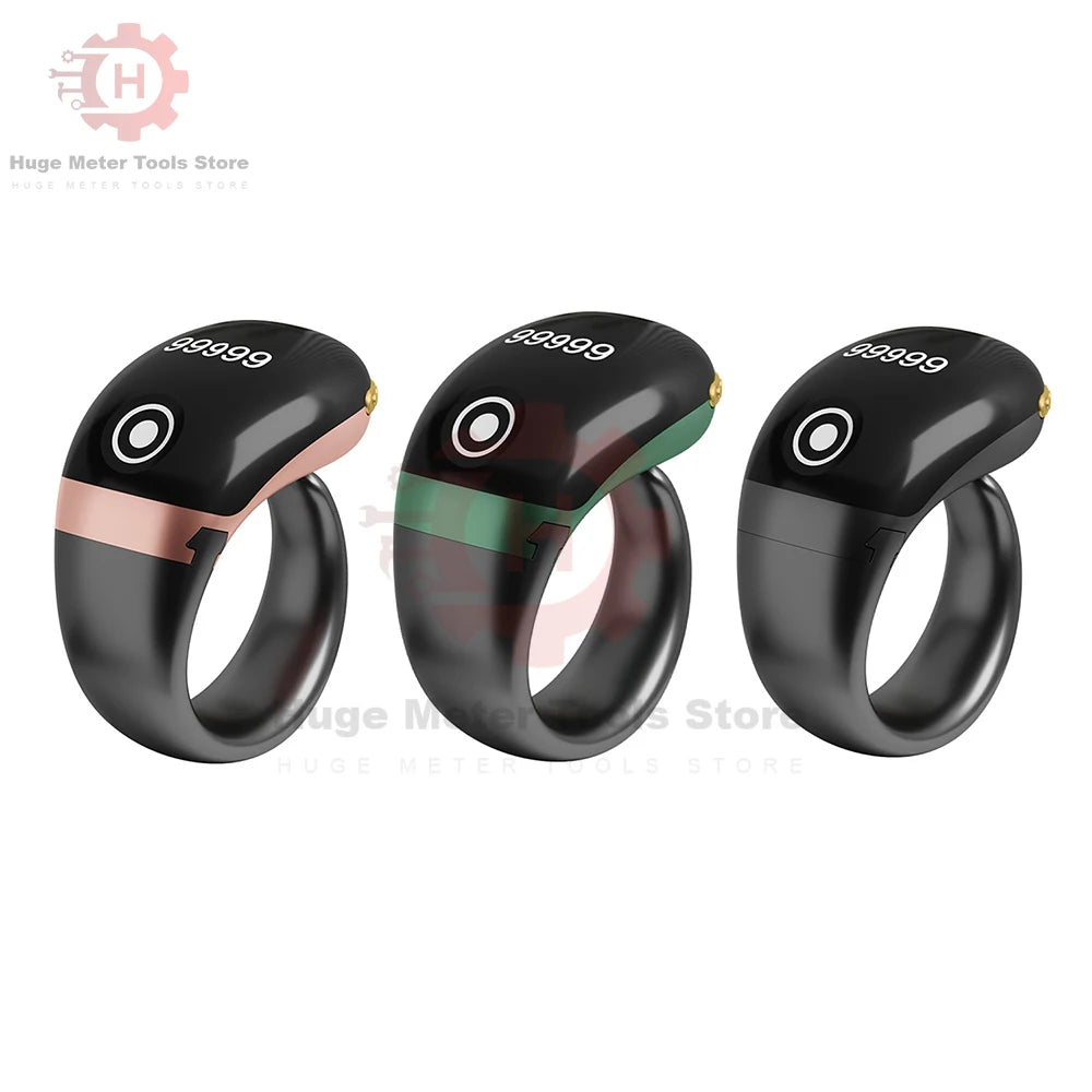 Smart Tasbih Tally Counter High-quality Muslims Tasbeeh Zikr Ring Prayer Time Vibration Reminder 0~99999 Type-C Ring Counters