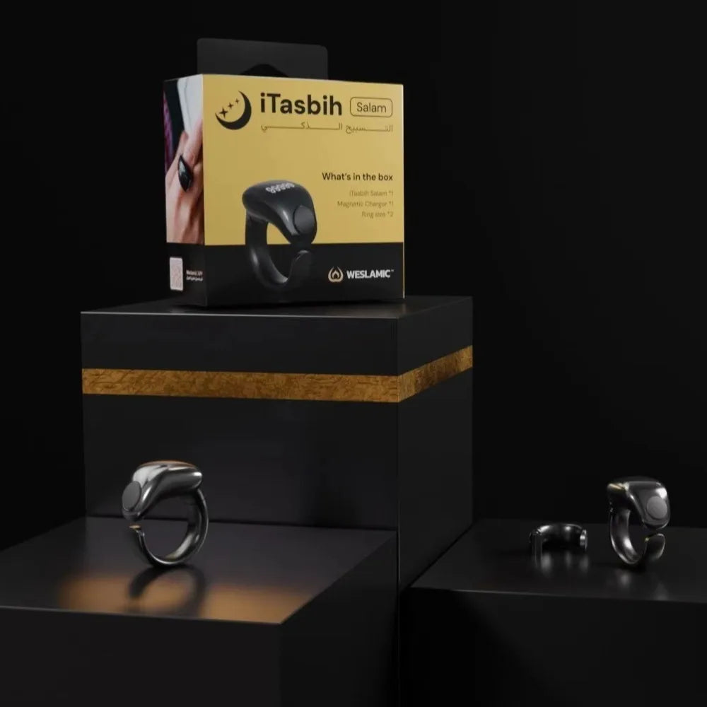 Gifts Adjustable Tasbih Counter Zikr Rings Waterproof 3 Size(18/20/22mm) Finger Counter APP Support Muslims Digital Counter