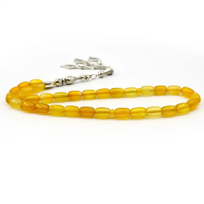 51 Islamic Tasbih Agate Creative Bracelet 33 Beads  Natural Stone Muslim Accessories Tasbeeh Tassel  Jewelry Misbaha Gift Box