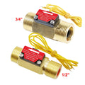 1/2" 3/4" Flow Switch Brass Male thread DN15 DN20 Liquid Water Sensor With filtermesh 0-220V