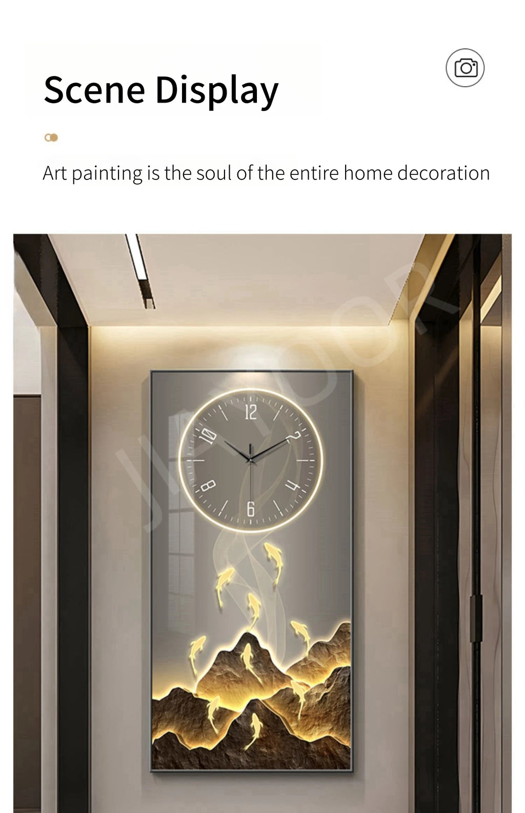 Modern Creative LED Wall Clock Lamps Mural Lighting Corridor Living Room Entrance Staircase Lustre Indoor Home Decoration Lights