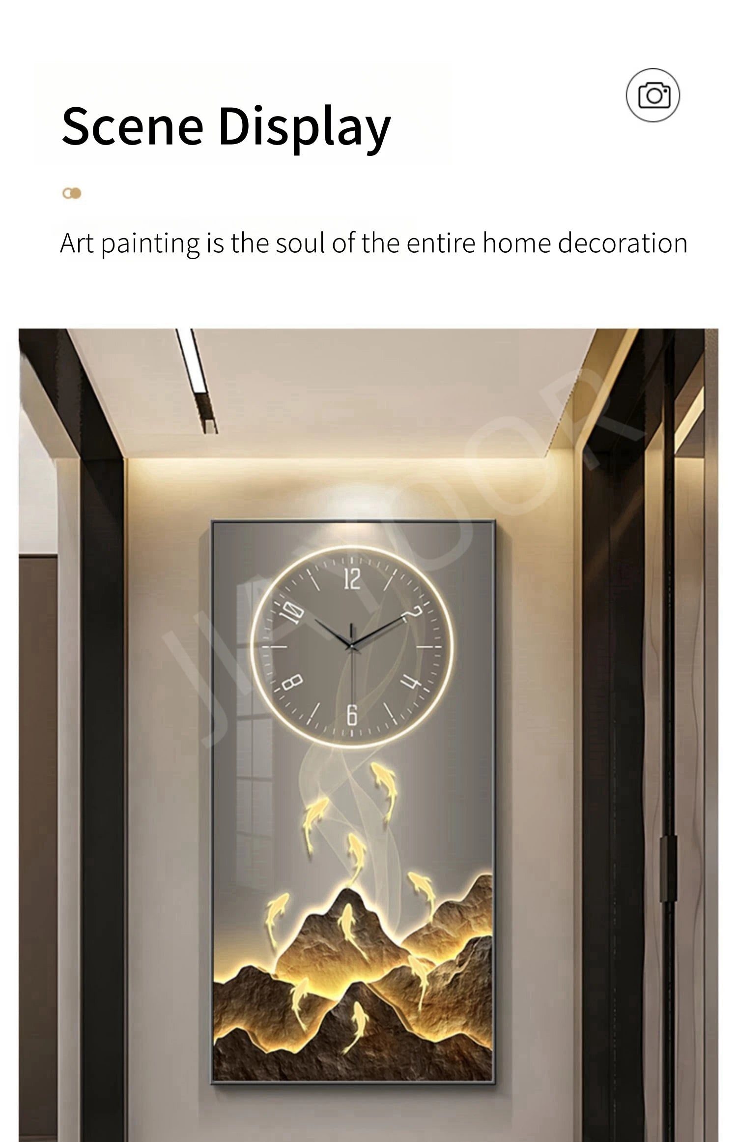 Modern Creative LED Wall Clock Lamps Mural Lighting Corridor Living Room Entrance Staircase Lustre Indoor Home Decoration Lights