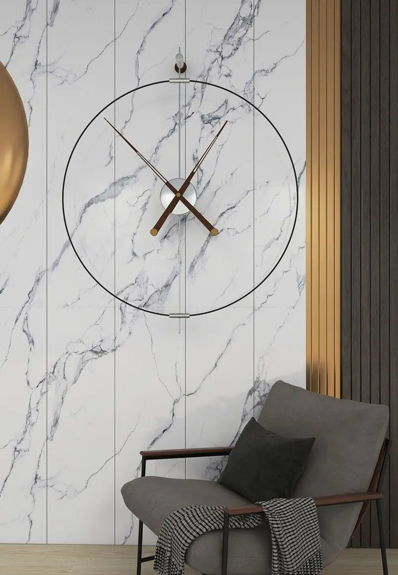 Spanish Large Wall Clock Nordic Modern Wall Clocks Luxury Living Room Minimalism Decoration Clock Bedroom Movement Silent Clocks