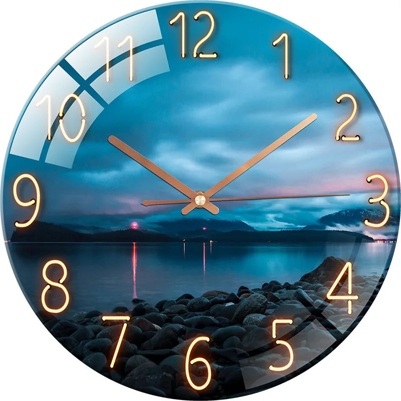 12 inch Modern Silent Wall Clock Non-ticking Silent Digital Wall Clock Silent Movement Without Ticking Living Room Decoration