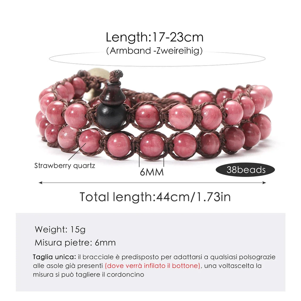 6mm Buddhist Natural Stone Beads Sandalwood Buddha Meditation Rosary Bracelet Women's Men's Gourd Beads Multi-Circle Bracelet
