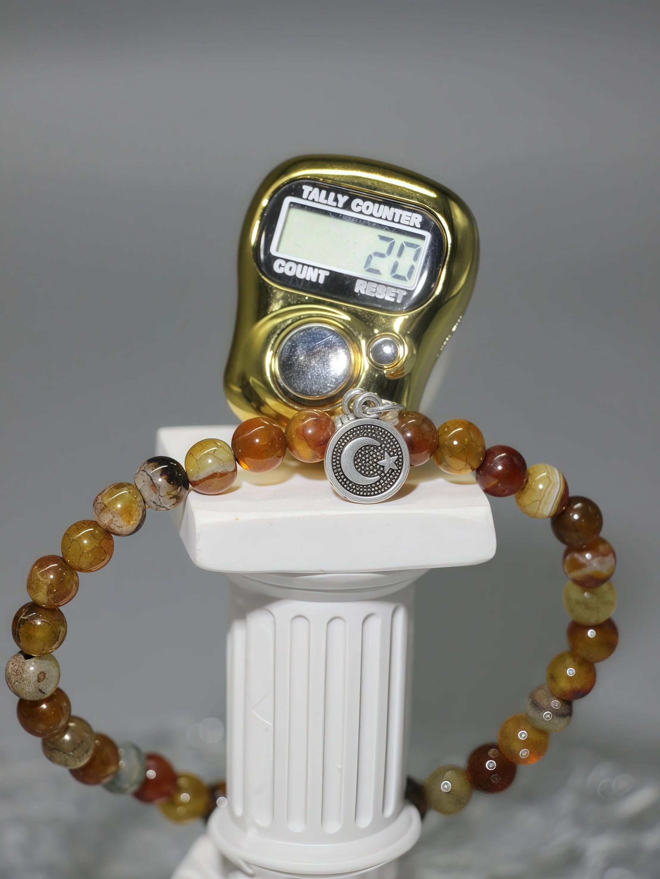 Premium Electronic Tasbih Set, Digital Prayer Counter Ring&Bracelet Gift for Muslim Men Women, Islamic Dhikr Beads for Daily Use