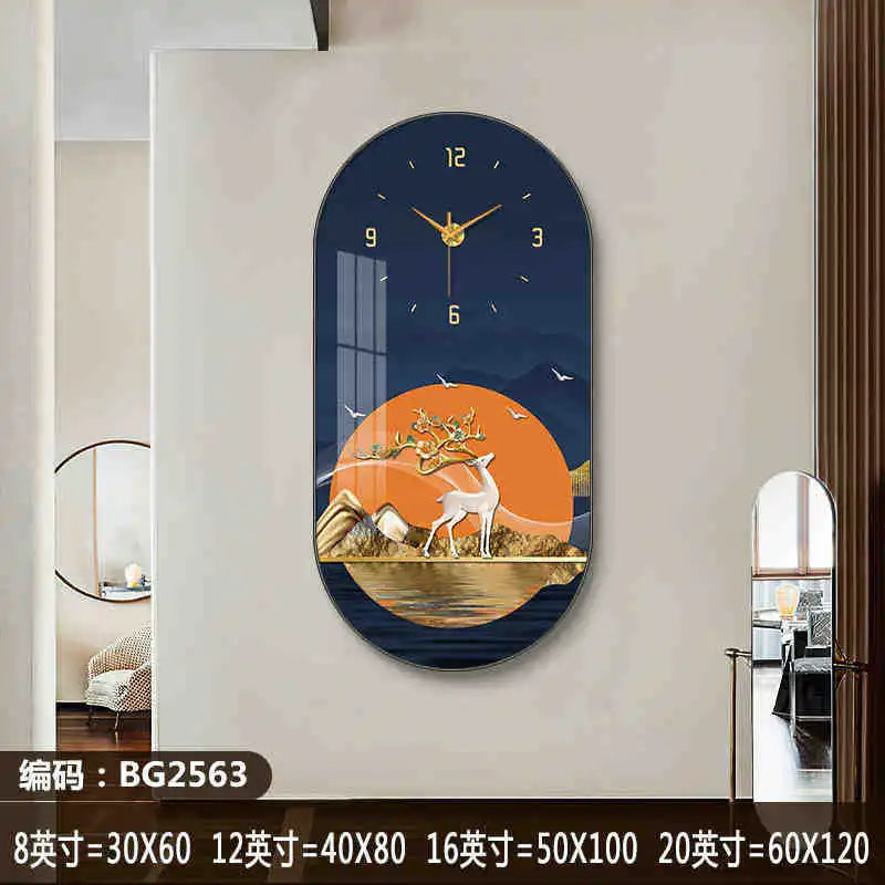 Nordic luxury Wall Clock Living Room Household Fashion Restaurant Decorative Painting Creative Wall Hanging Silent Clock