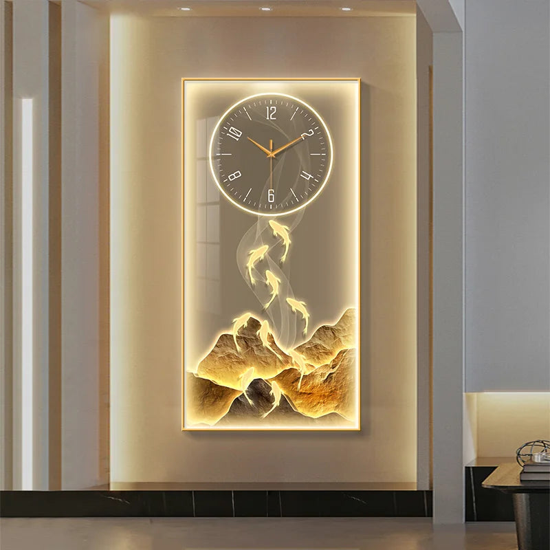 Modern Creative LED Wall Clock Lamps Mural Lighting Corridor Living Room Entrance Staircase Lustre Indoor Home Decoration Lights