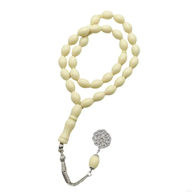 Premium Islamic Tasbih Oval Acrylic Beads Lightweight Portable Muslims Rosary Bracelet For Prayer Spiritual Practice