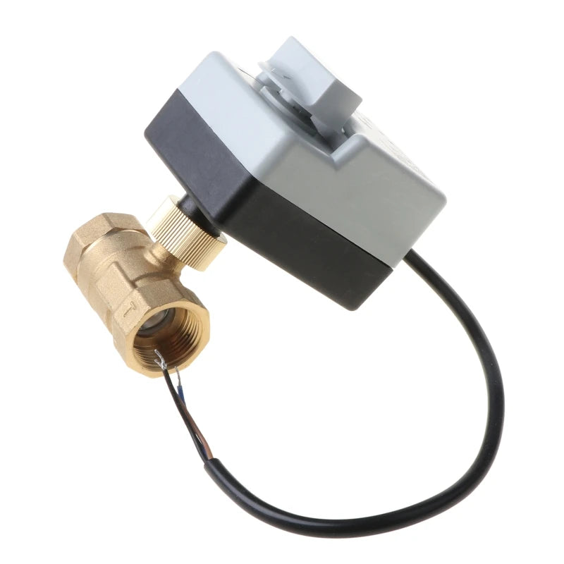 AC 220V DN15 DN20 DN25 2 Way 3 Wires Motorized Ball Valve Electric Actuator with Manual Switch